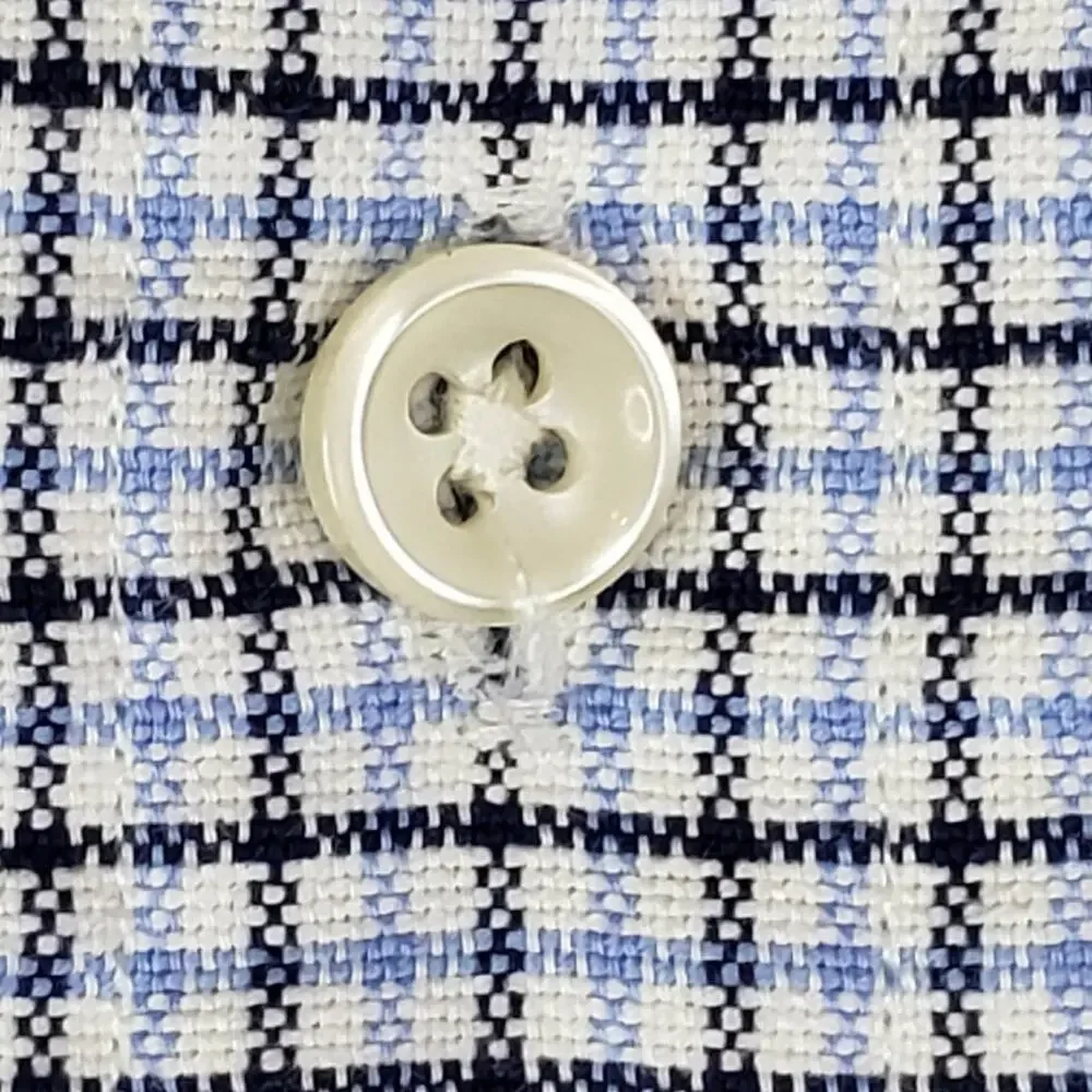 Polo Ralph Lauren Shirt Oxford Button Down Mens Size XL LS White Blue Plaid